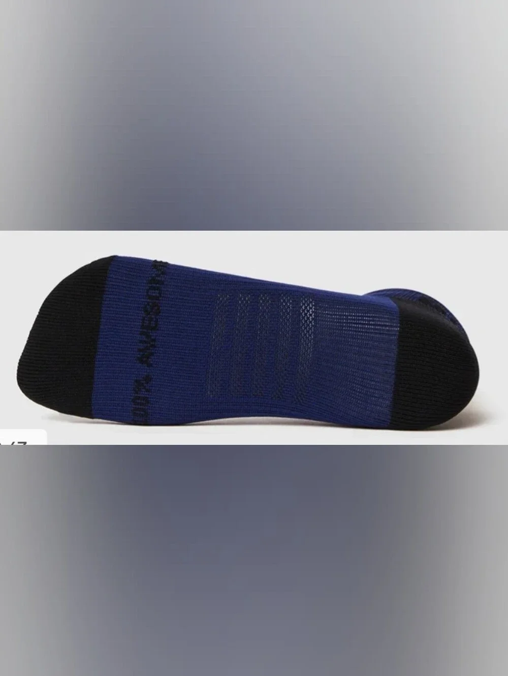 Figs Women's Low-Cut Royal Blue and Black Athletic No-Show Socks